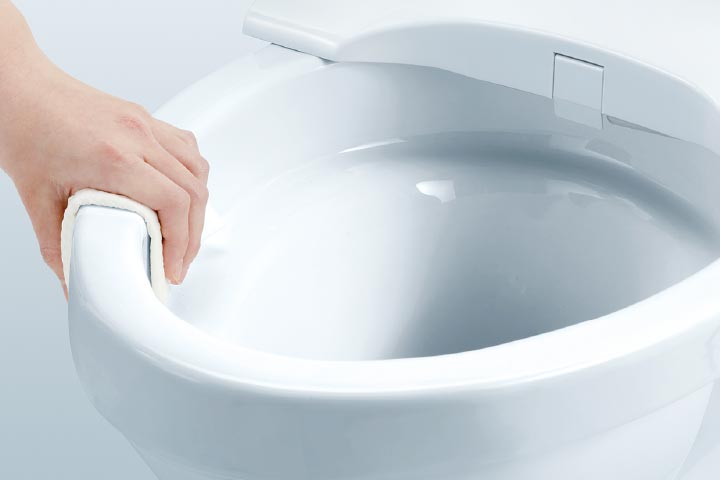 汚れがかくれる場所がない「フチなし形状」